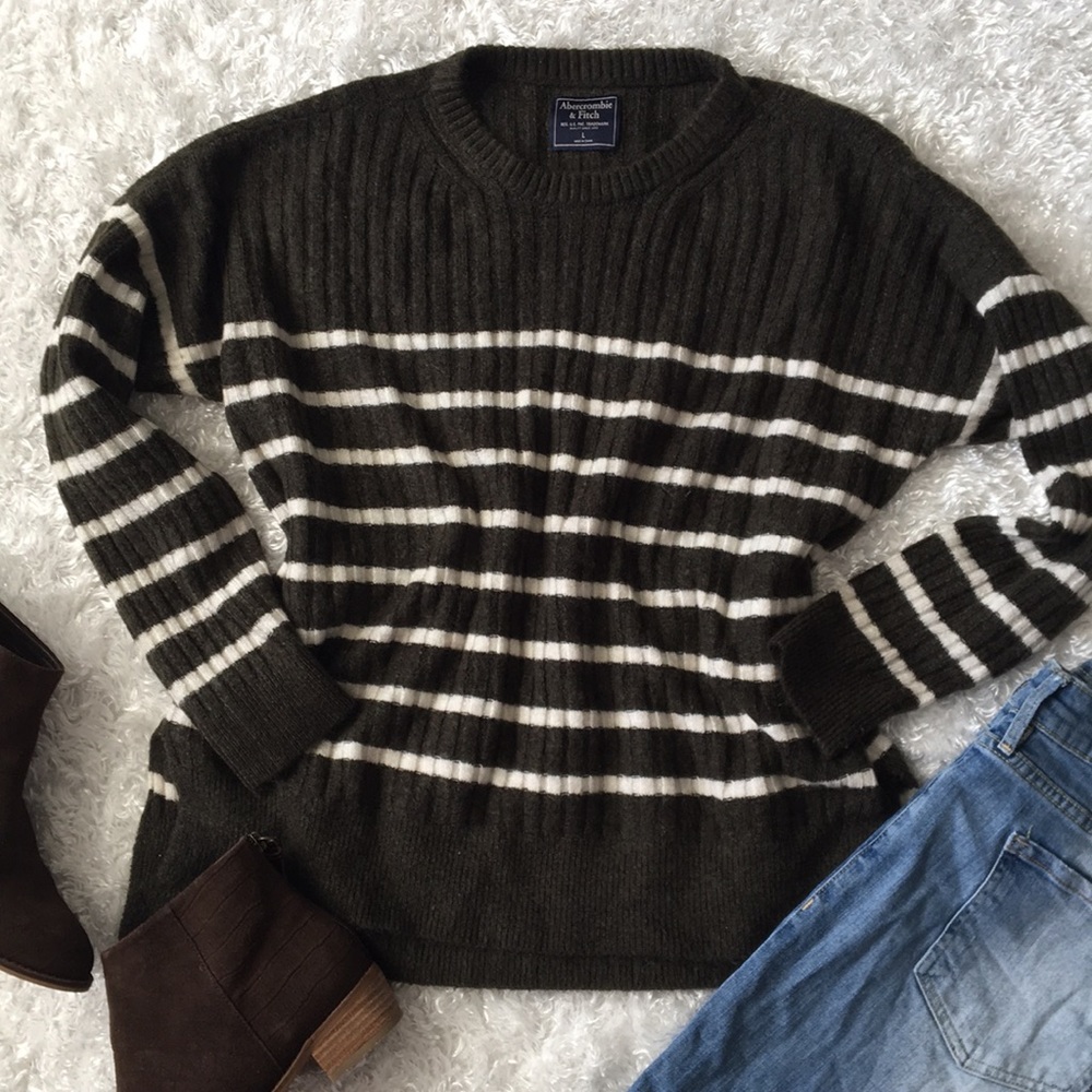 Softest stripped a&f sweater